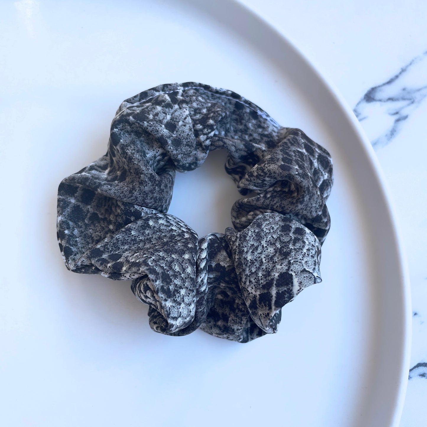 Snake print scrunchie