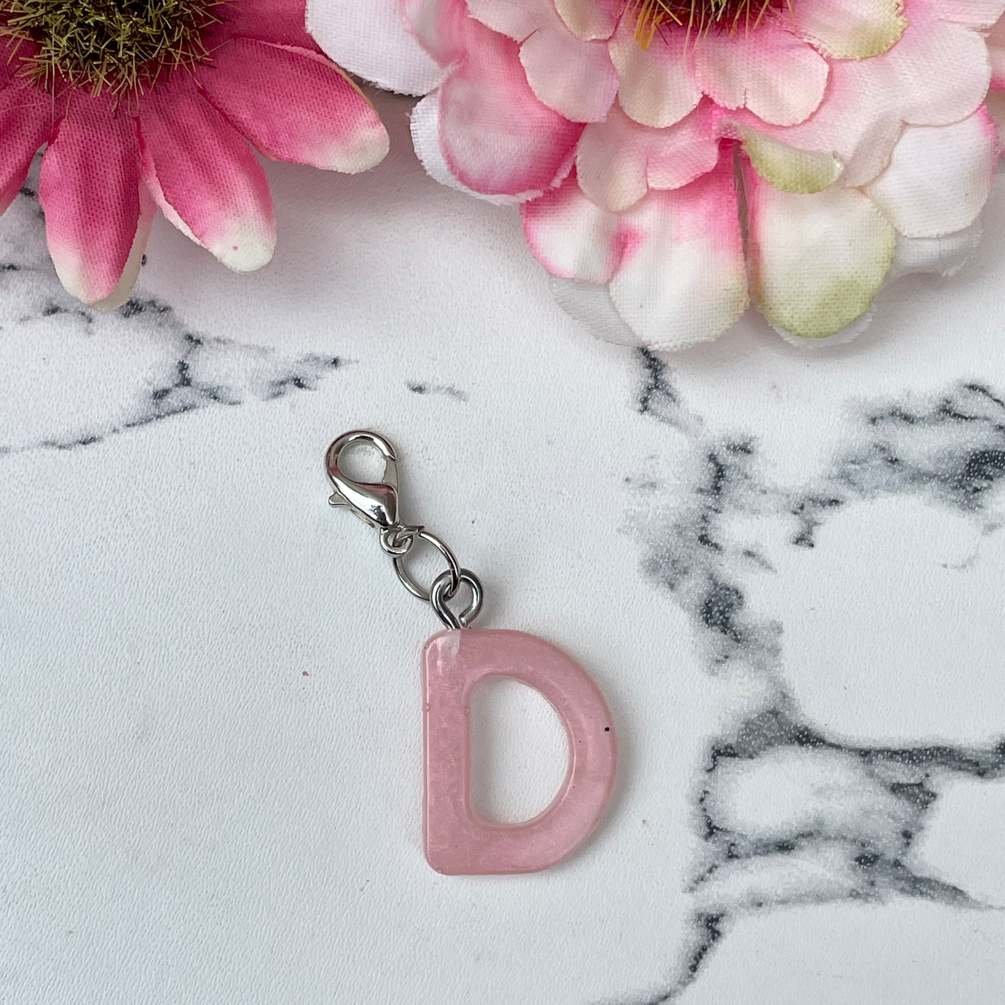 Pink Small Letter Keychain