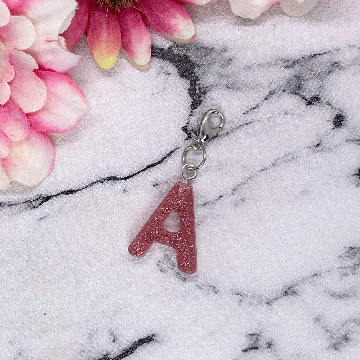 Rose Gold Small Letter Keychain