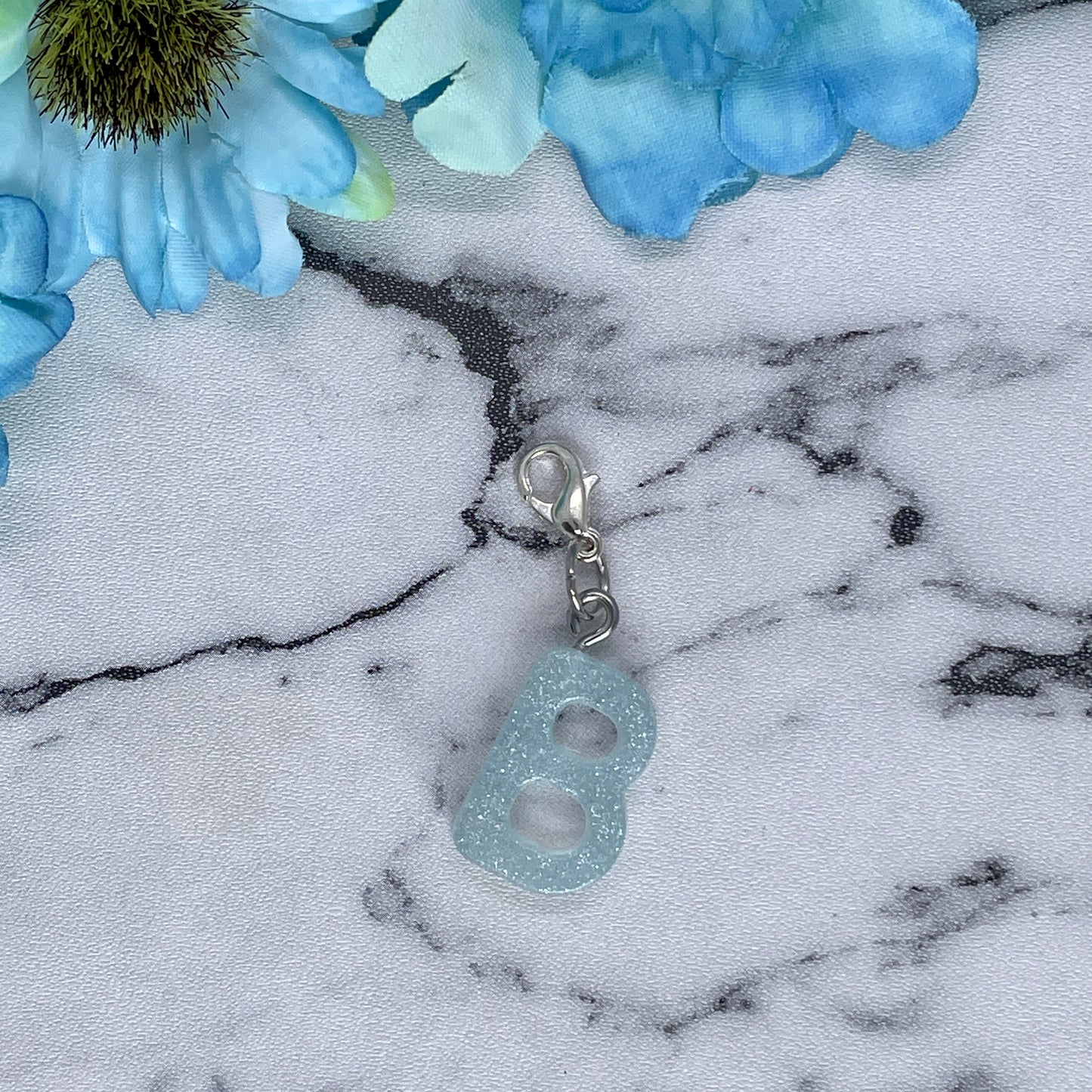 Light Blue Small Letter Keychain