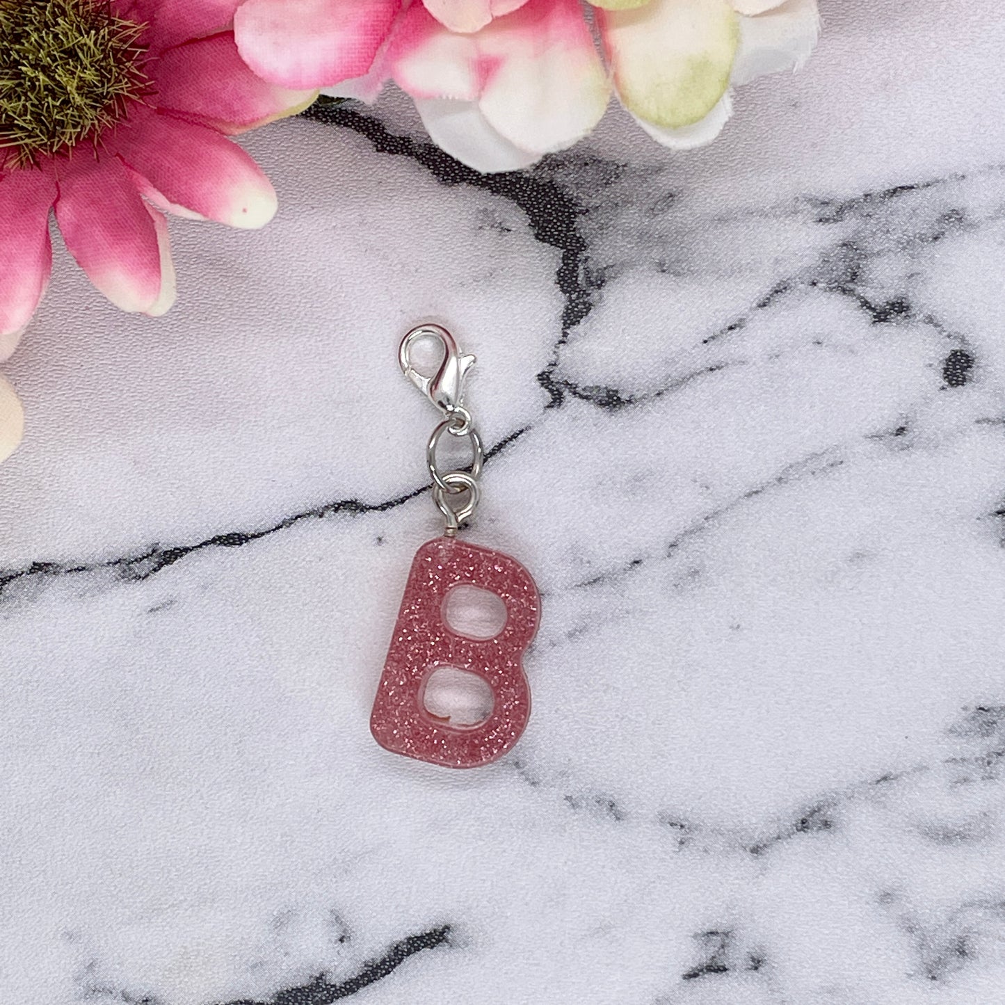 Rose Gold Small Letter Keychain