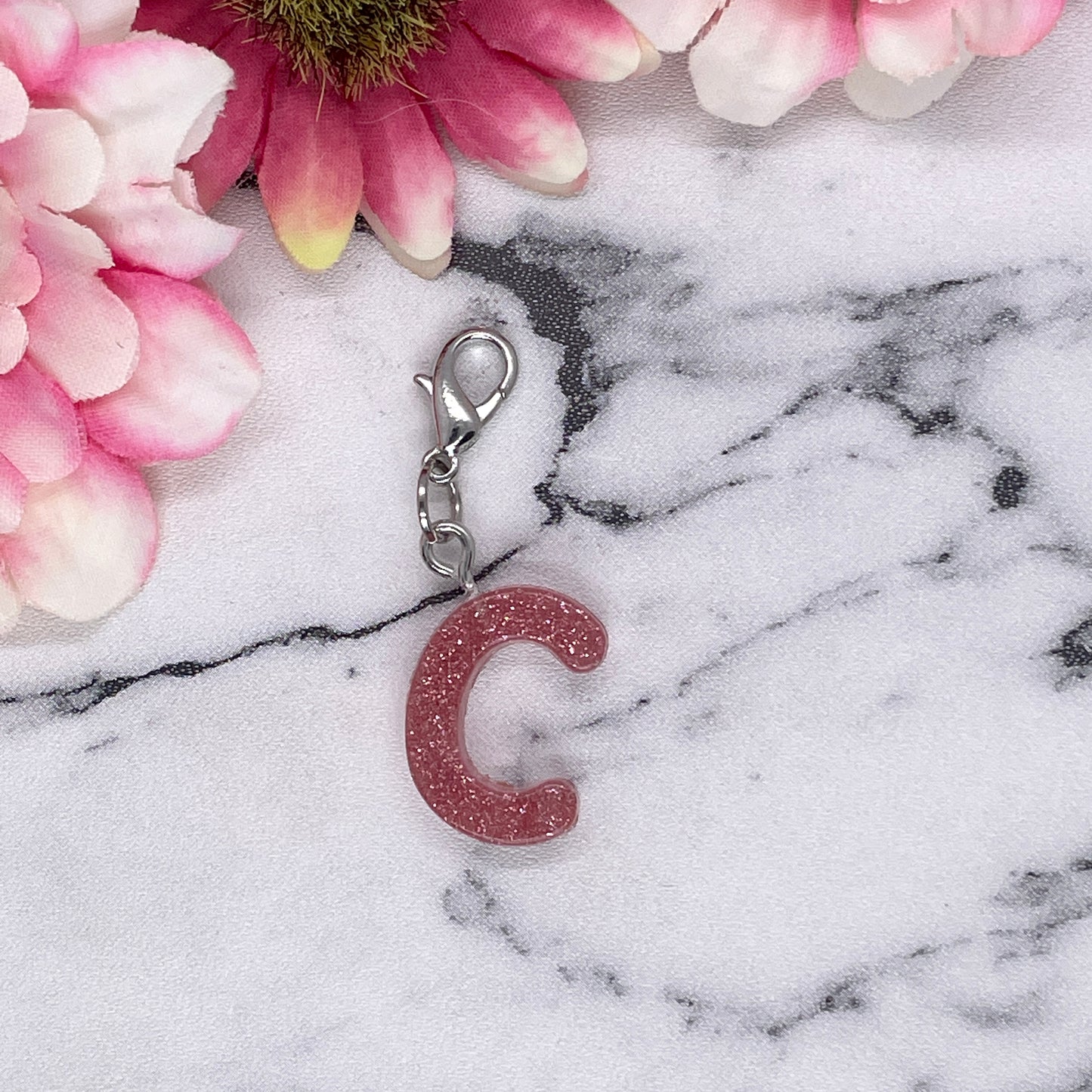 Rose Gold Small Letter Keychain
