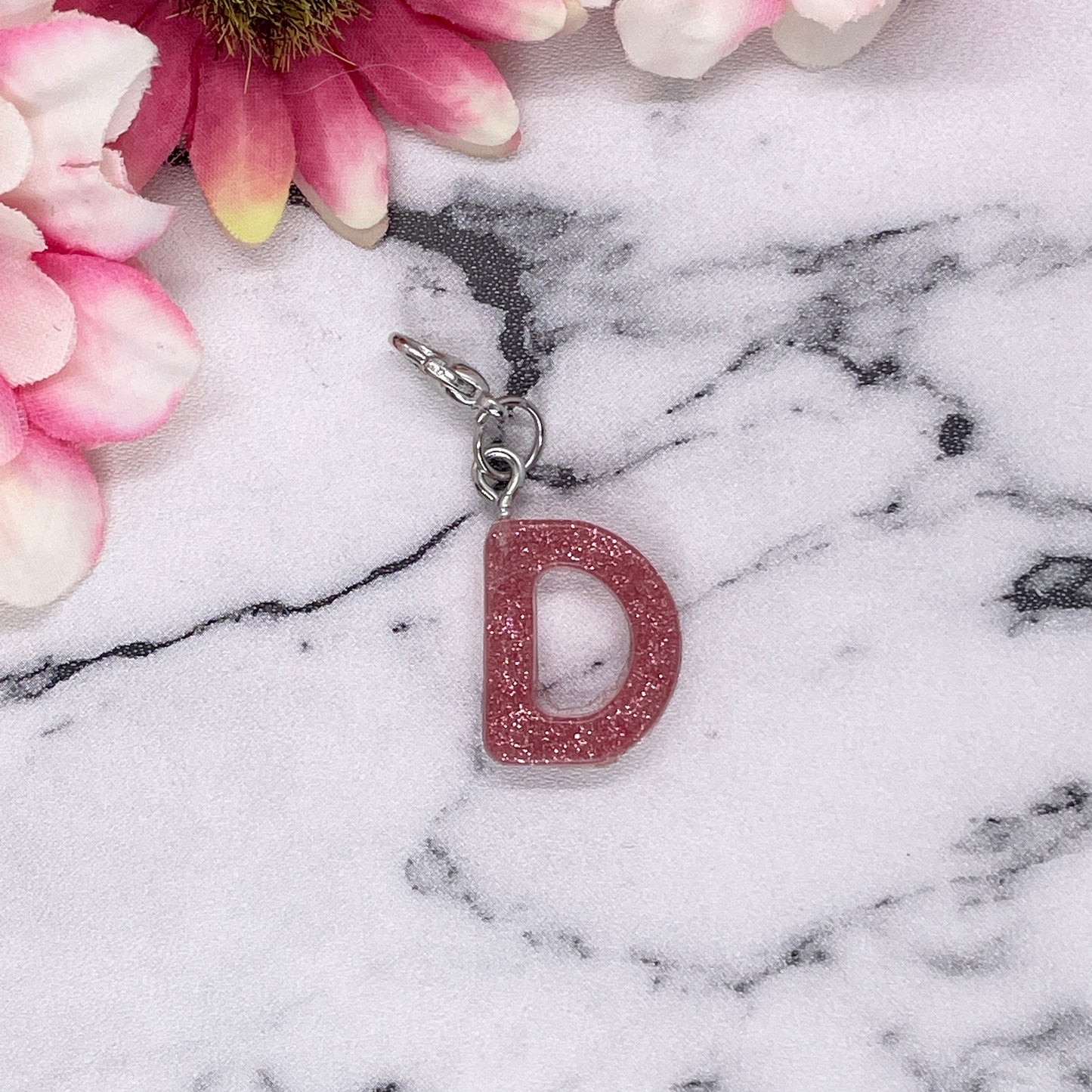 Rose Gold Small Letter Keychain