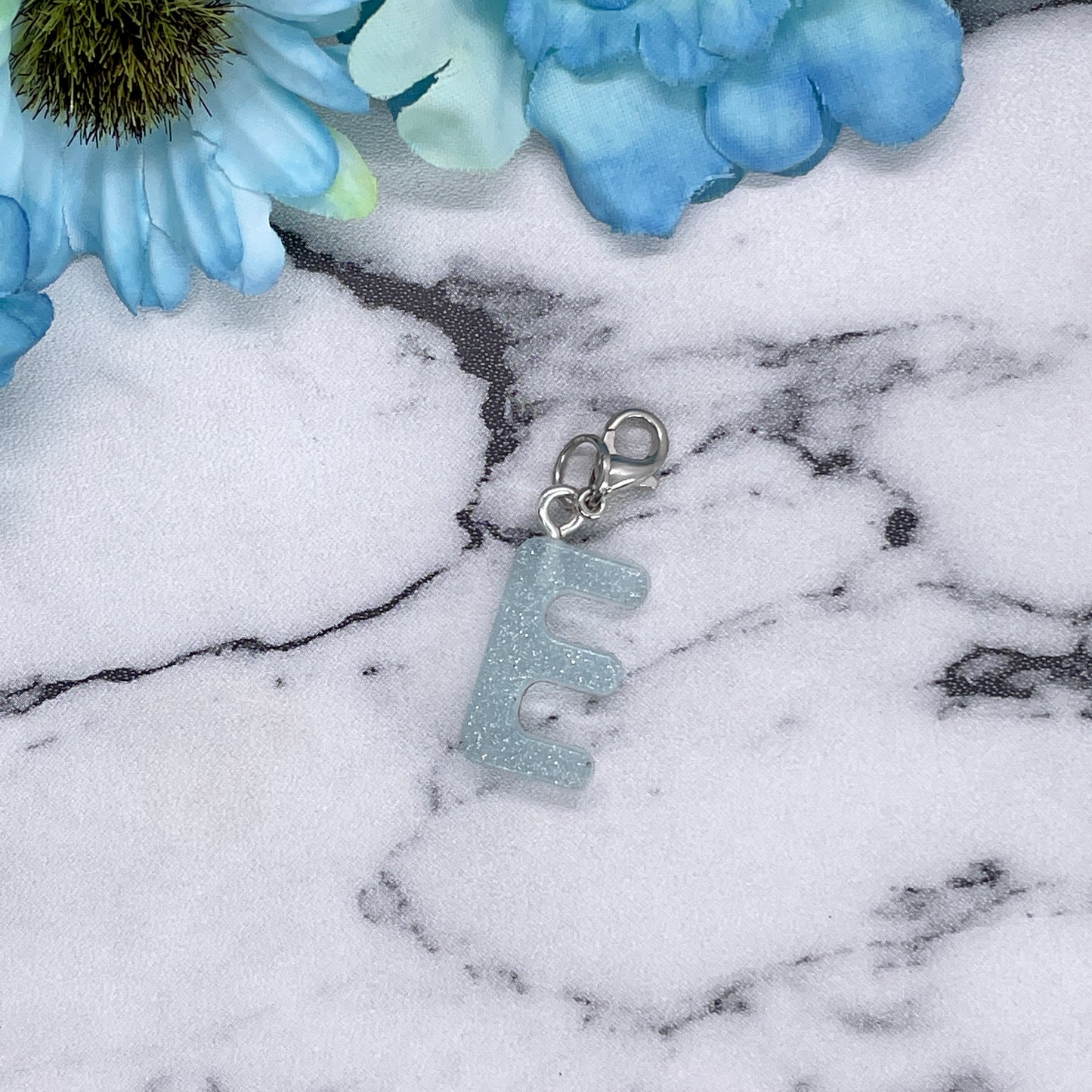 Light Blue Small Letter Keychain