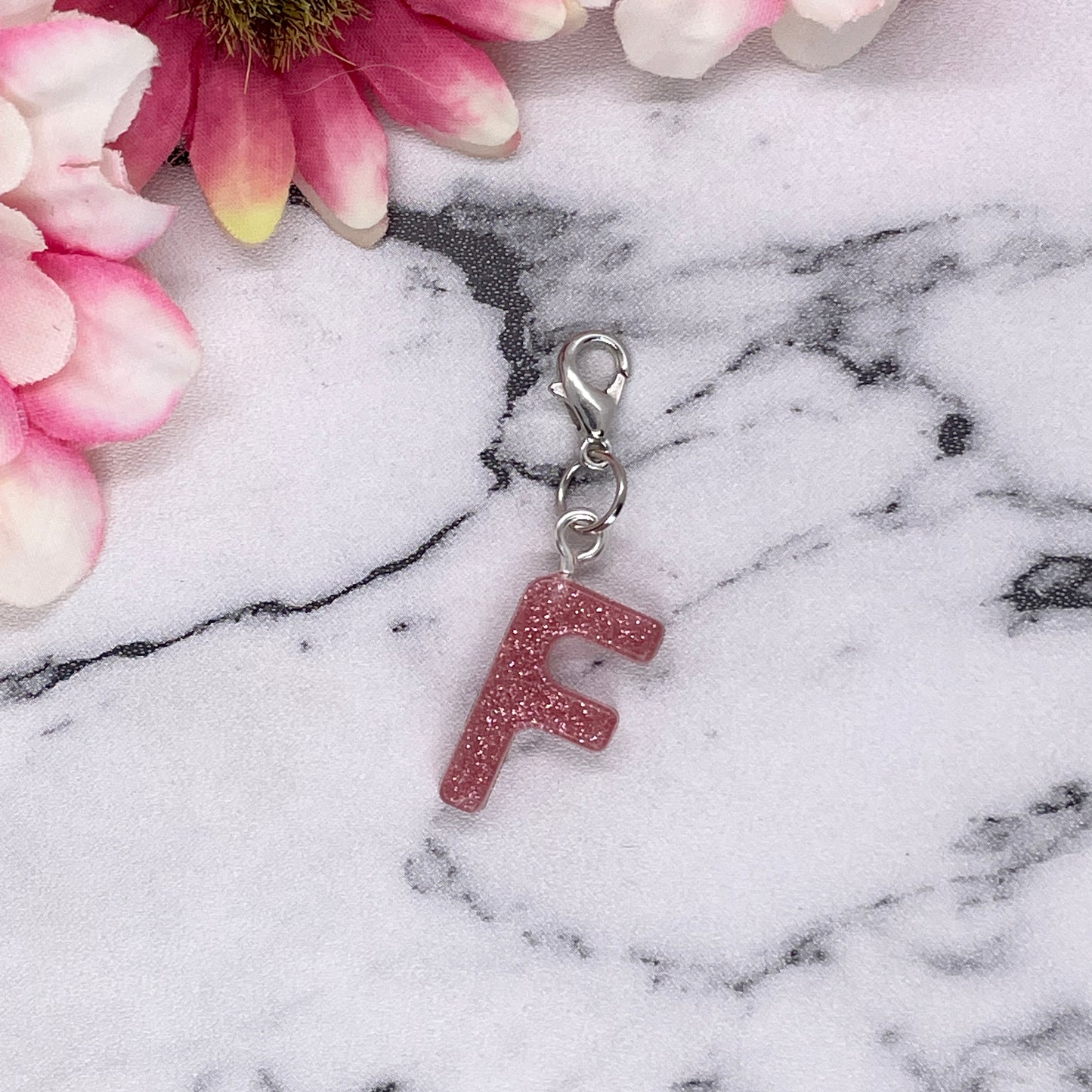 Rose Gold Small Letter Keychain