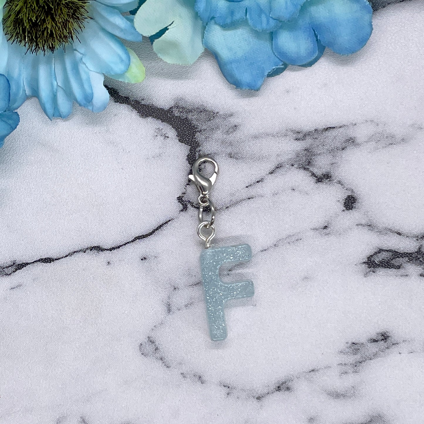 Light Blue Small Letter Keychain