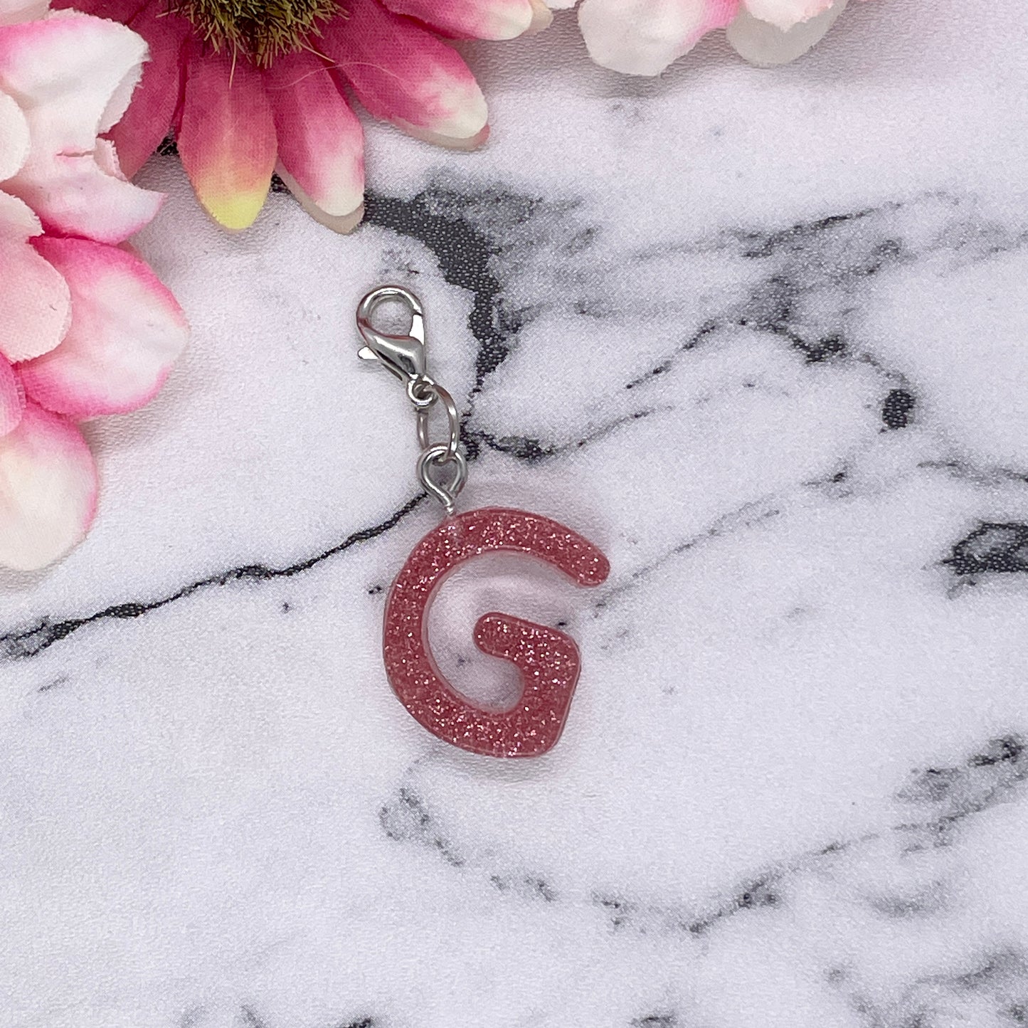 Rose Gold Small Letter Keychain
