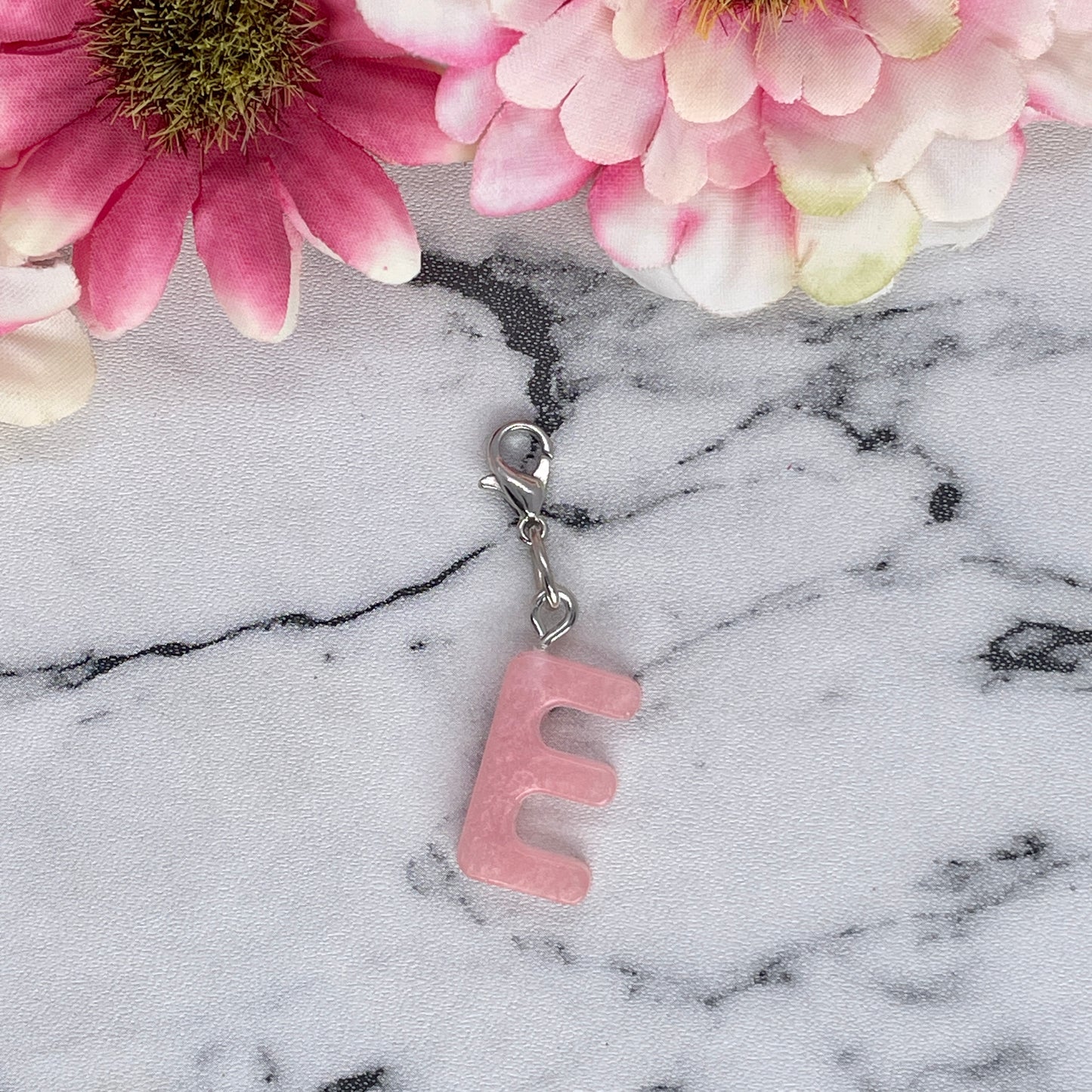 Pink Small Letter Keychain