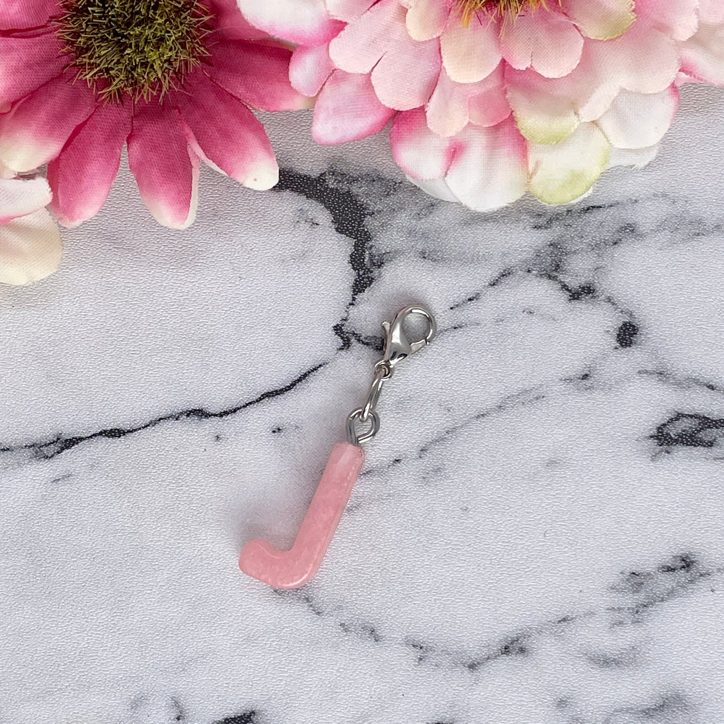 Pink Small Letter Keychain