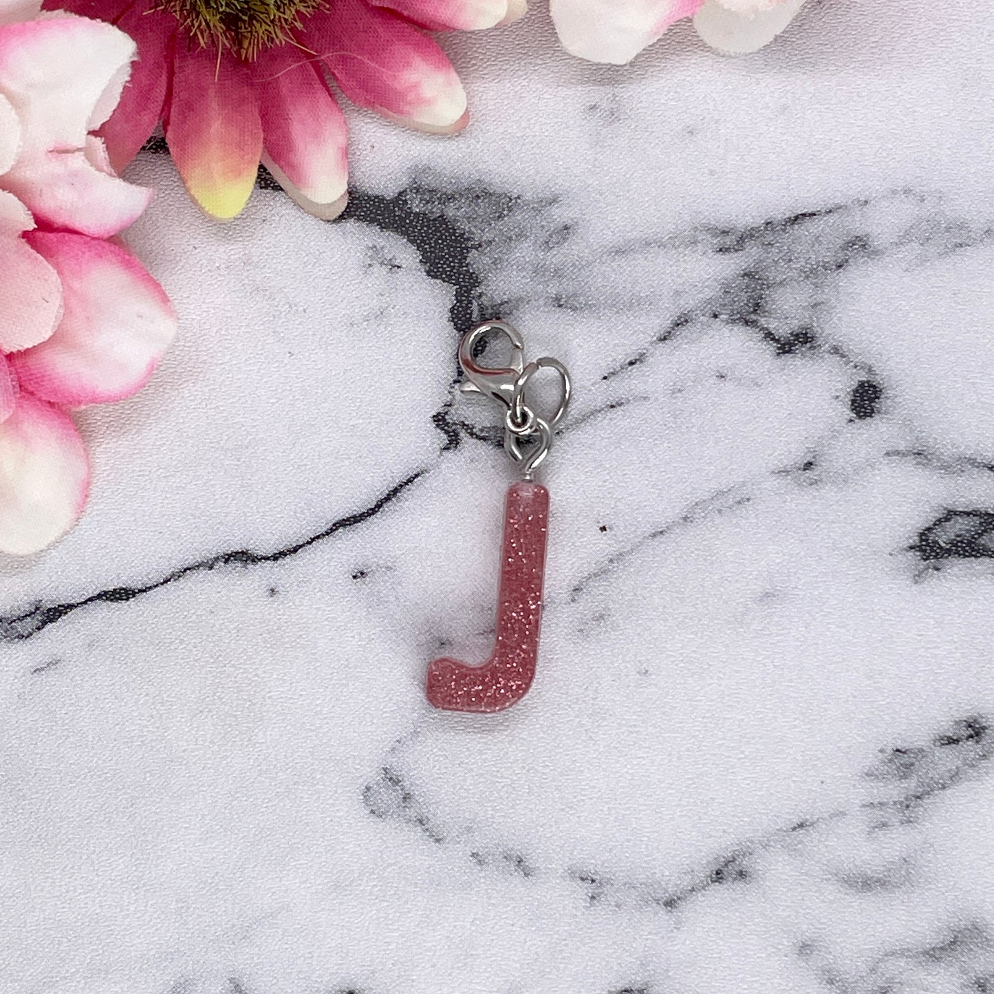 Rose Gold Small Letter Keychain