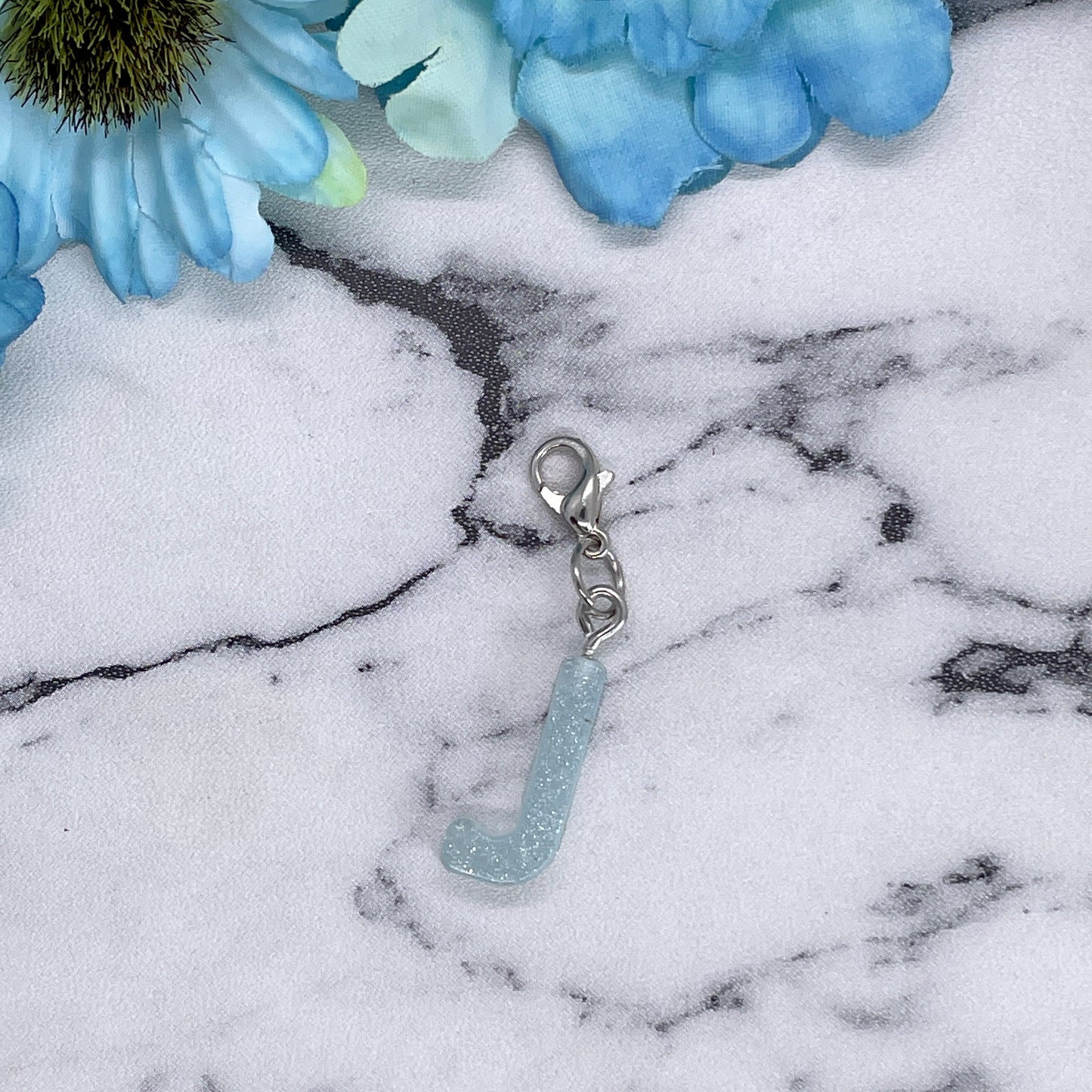 Light Blue Small Letter Keychain
