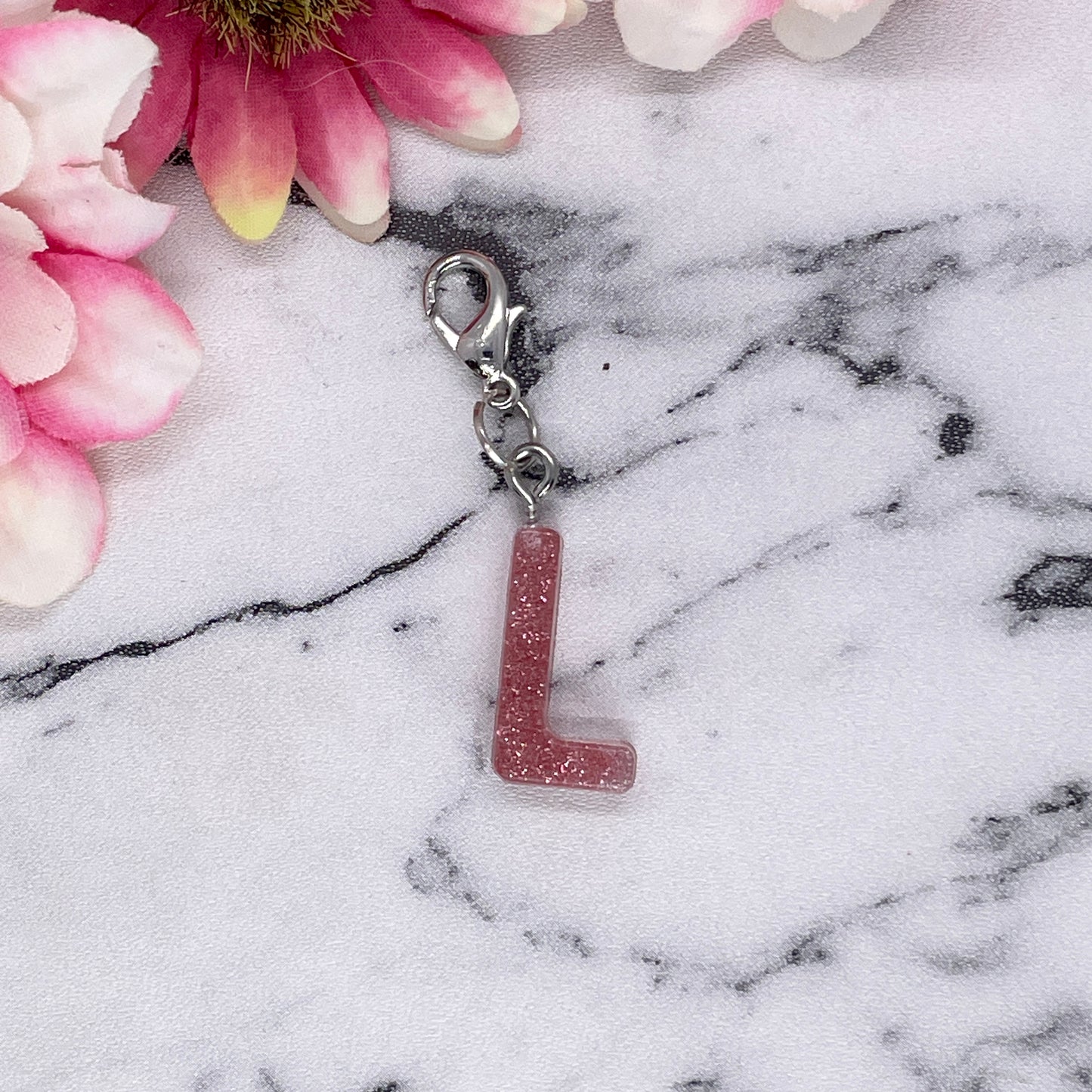 Rose Gold Small Letter Keychain