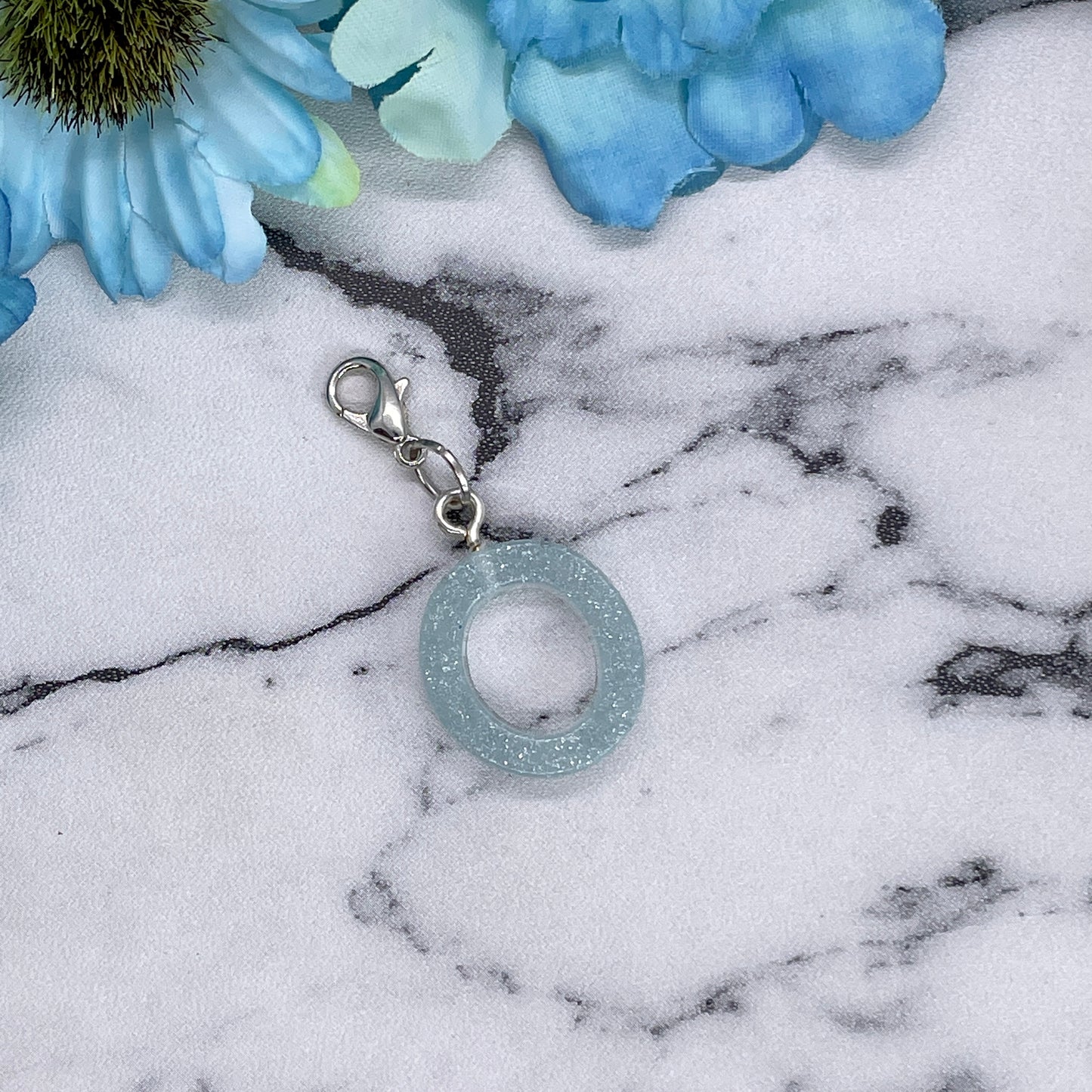 Light Blue Small Letter Keychain
