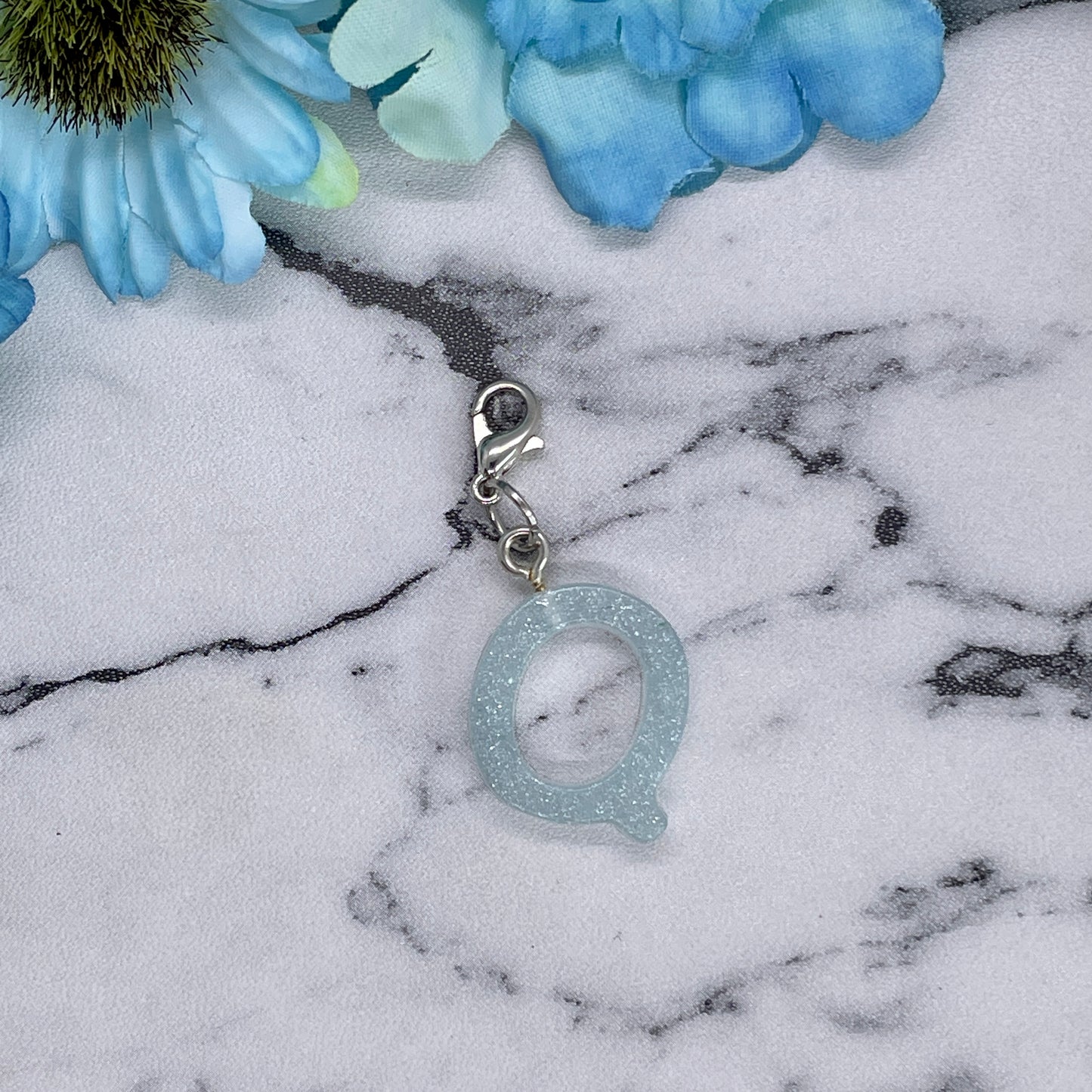 Light Blue Small Letter Keychain