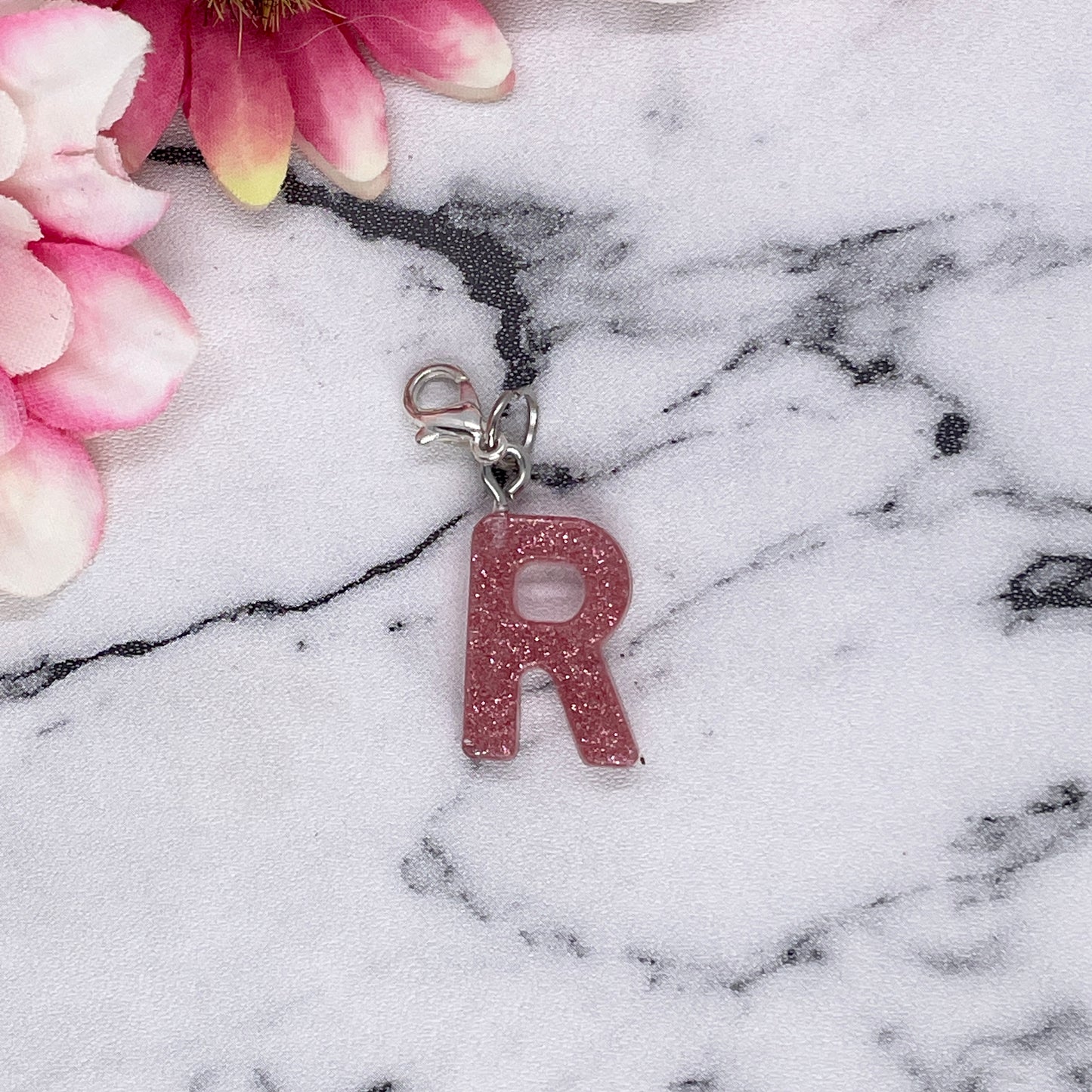 Rose Gold Small Letter Keychain