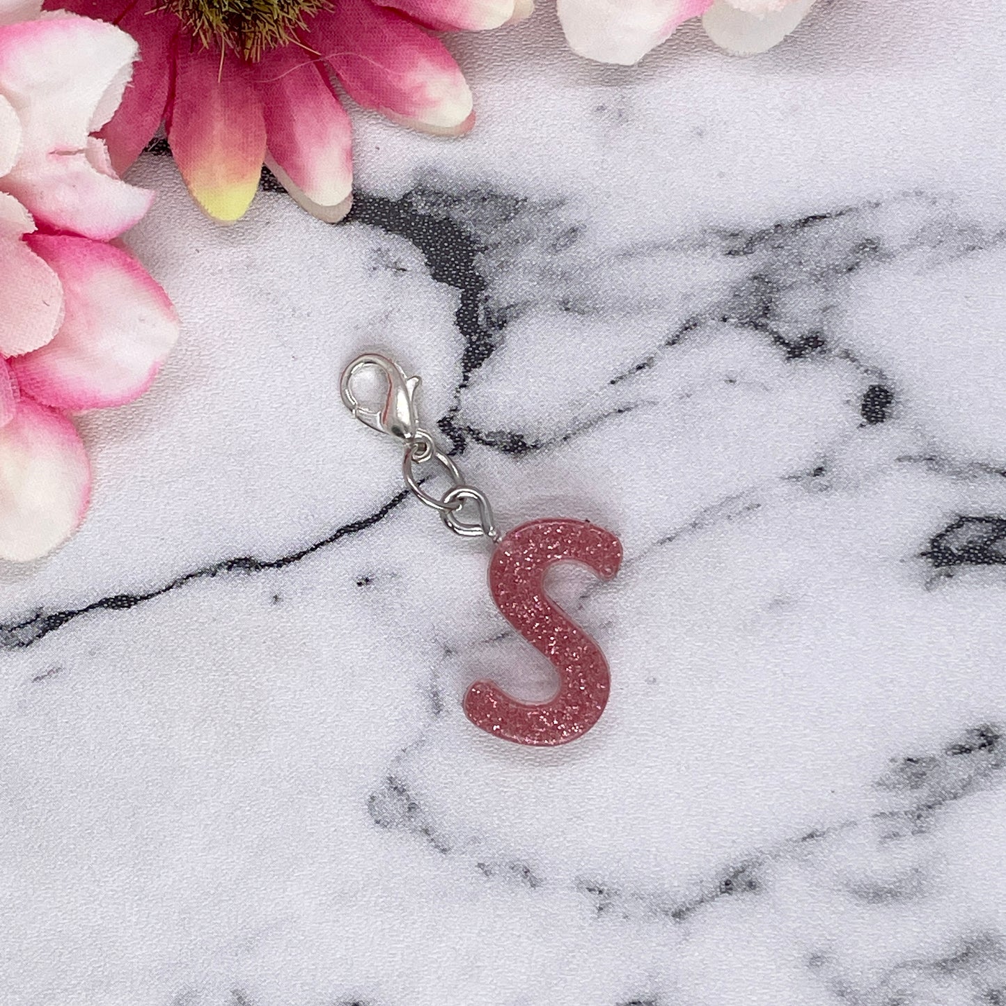 Rose Gold Small Letter Keychain