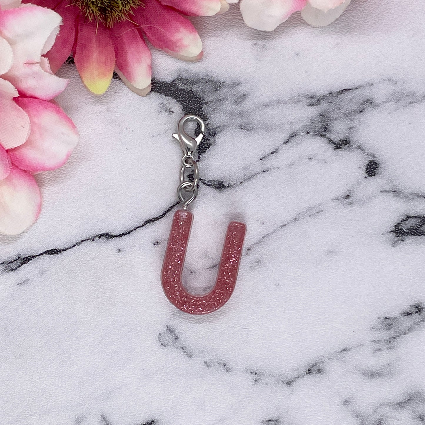 Rose Gold Small Letter Keychain