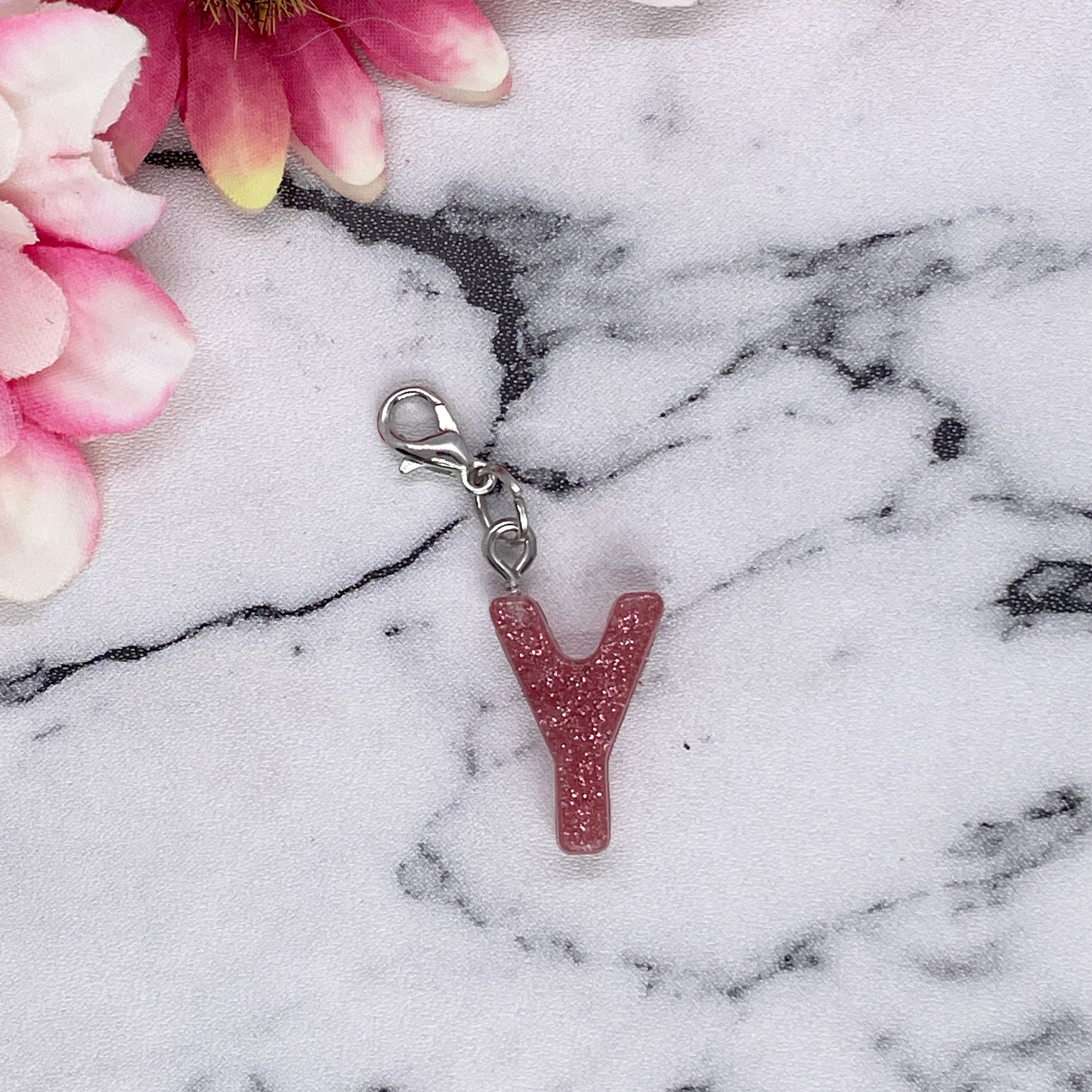 Rose Gold Small Letter Keychain