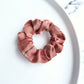 Peach satin scrunchie