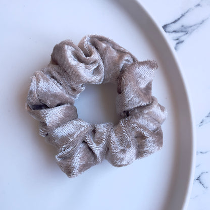 Stone velvet scrunchie