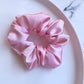 Baby pink satin scrunchie