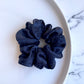 Navy jacquard scrunchie