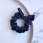 Navy jacquard scrunchie