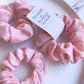 Baby pink fabric scrunchie