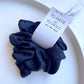 Navy jacquard scrunchie