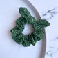 Green polkadot scrunchie