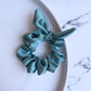 Pacific green satin scrunchie