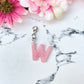 Pink Small Letter Keychain