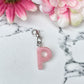 Pink Small Letter Keychain
