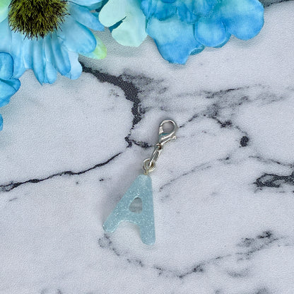 Light Blue Small Letter Keychain