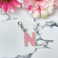 Pink Small Letter Keychain