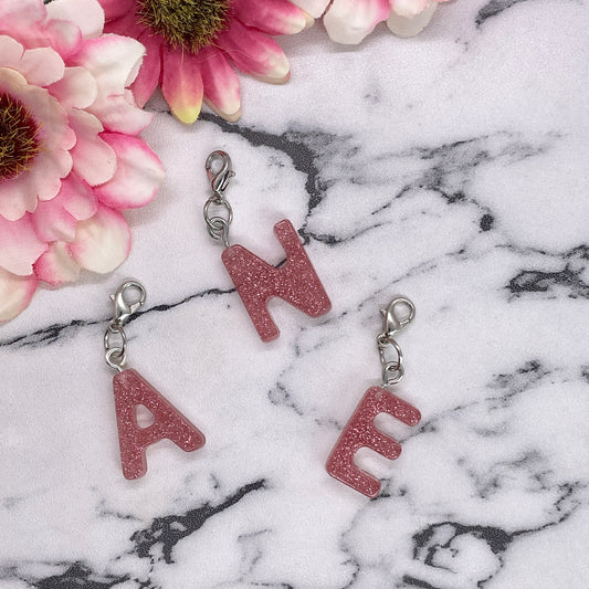 Rose Gold Small Letter Keychain