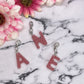 Rose Gold Small Letter Keychain