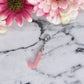 Pink Small Letter Keychain