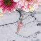 Pink Small Letter Keychain