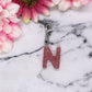 Rose Gold Small Letter Keychain